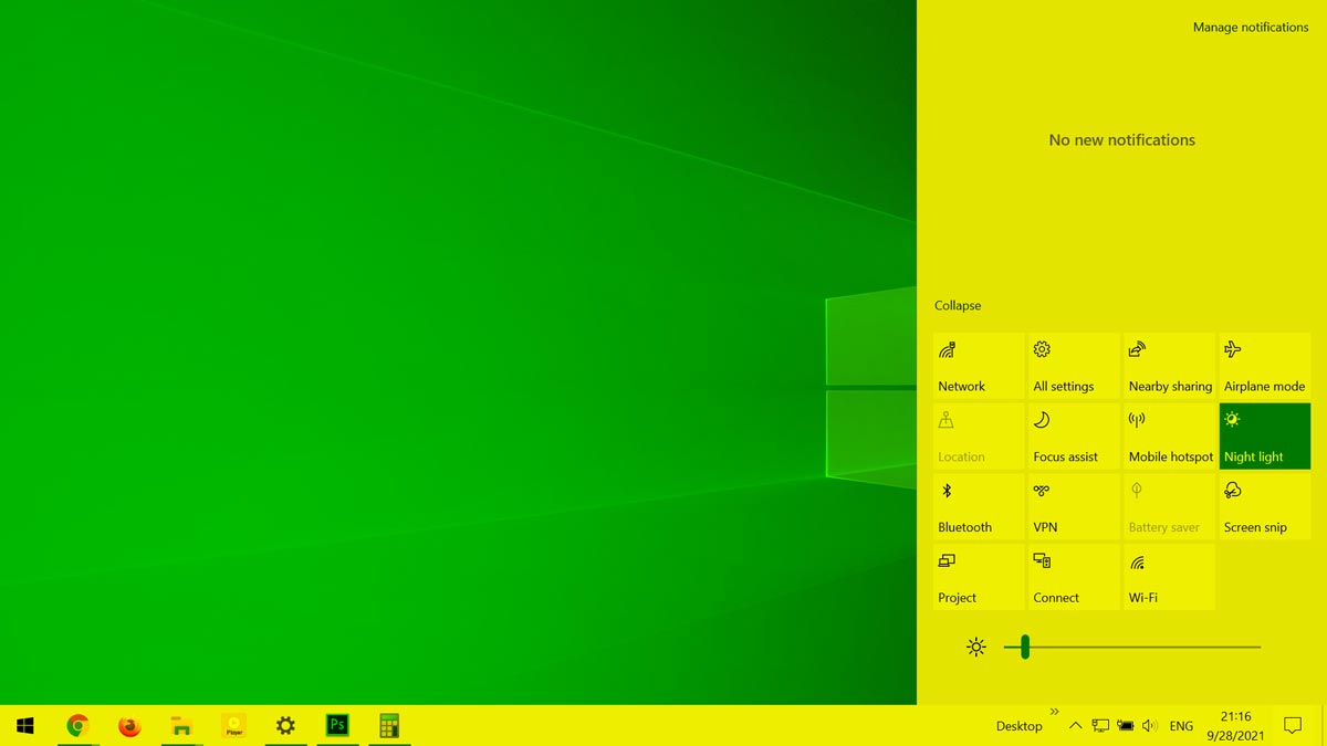 فعالسازی ویژگی نور شب یا Night light در ویندوز 10 برای کاهش خستگی چشم و خواب راحت‌تر